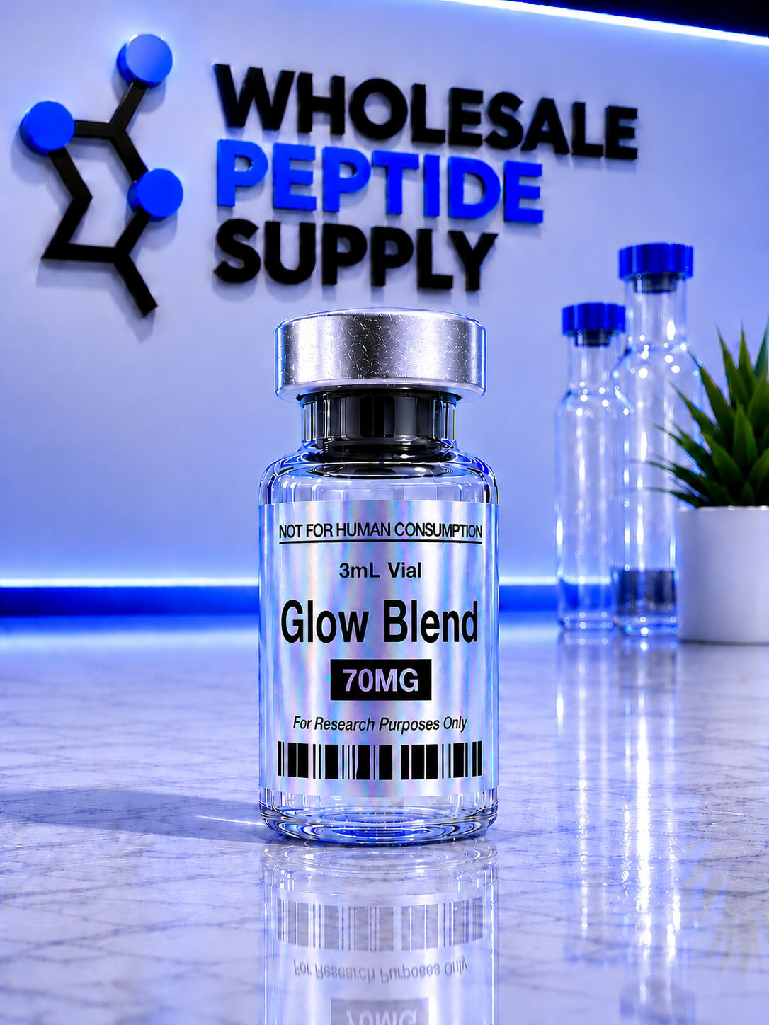 BPC + GHK-Cu + TB500 “GLOW” Blend Research Compound
